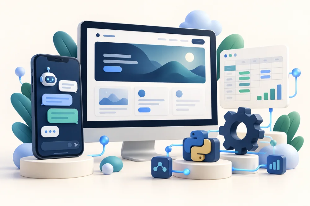 Сайты, боты, обработка данных и автоматизация